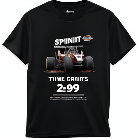 Black Crew Neck Spin It T-Shirt