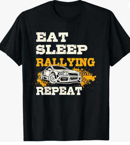 Black Crew Neck | Rallying Rally Racing Men T-Shirt